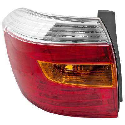 Rareelectrical - New Tail Light Compatible With 2008-2010 Toyota Highlander 2.7L 3.5L I4 Left Driver Side Halogen