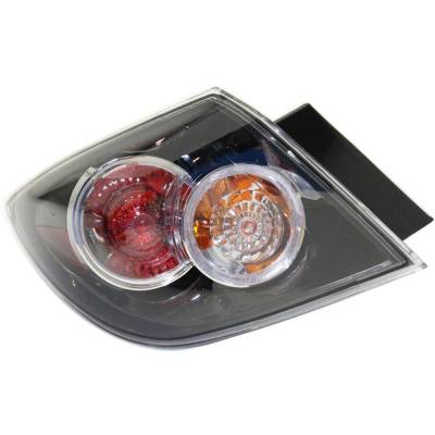 Rareelectrical - New Tail Light Compatible With 2007-2009 Mazda 3 3 Sport 2.0L 2.3L I4 Left Driver Side Halogen