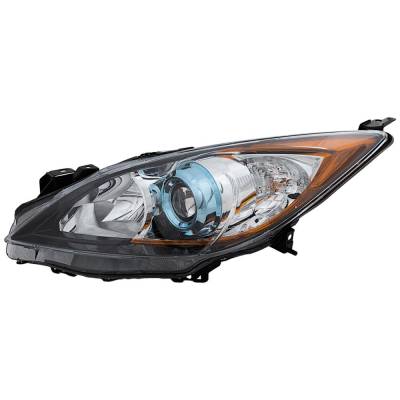 Rareelectrical - Headlight Compatible With 2012-2013 Mazda 3 3 Sport 2.0L 2.5L I4 Left Driver Side Halogen