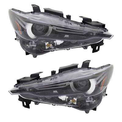 Rareelectrical - New Pair Of Headlights Compatible With Mazda Cx-5 Signature Sport Utility 2.5L 2020 2021 By Part