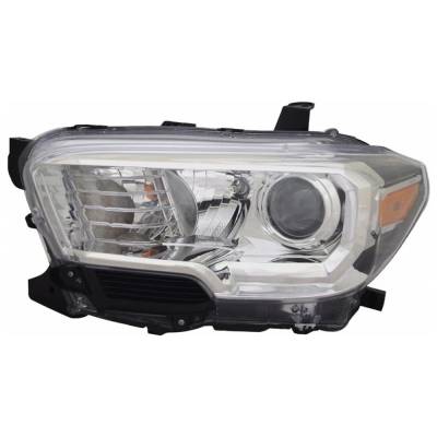 Rareelectrical - New Left Halogen Headlight Compatible With Toyota Tacoma Sr5 Extended 2.7L 2019 2020 2021 2022 2023
