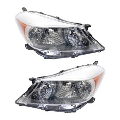 Rareelectrical - New Pair Of Headlights Compatible With Toyota Yaris L Hatchback 2012 2013 2014 By Part Numbers