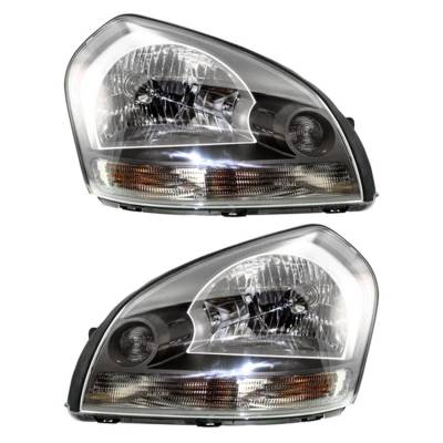 Rareelectrical - New Pair Of Halogen Headlight Compatible With Hyundai Tucson Lx Sport 2005 By Part Number