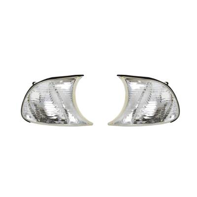 Rareelectrical - New Pair Of Clear Turn Signal Light Compatible With Bmw 330Ci 02 63-13-7-165-857 Bm2521113