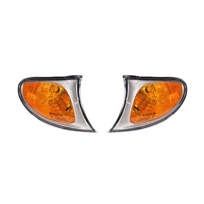 Rareelectrical - New White Turn Signal Light Pair Compatible With Bmw 330I 2002-05 Bm2521110 63136915384 63136915383