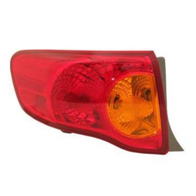 Rareelectrical - New Left Tail Light Compatible With Toyota Corolla 2009-10 To2800175 81560-02460 8156002460