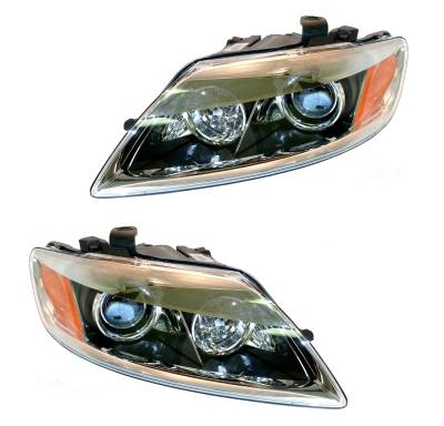 Rareelectrical - New Pair Of OEM Valeo Xenon Valeo Headlights Compatible With Audi Q7 4.2 Premium 2007 2008 2009