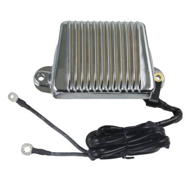 Rareelectrical - New Chrome 12V Voltage Regulator Compatible With 2002-2003 Harley-Davidson Road King Flhr Electra