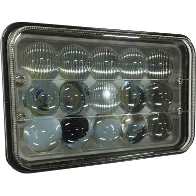 Rareelectrical - 4X6 Led Hi/Lo Beam Sealed Beam Replacement Headlight 48W 3600 Lumens Spot/Flood Combo 9-32V