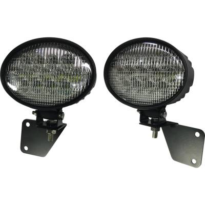 Rareelectrical - Led Upper Cab Light Upgrade Kit 10000 Lumens 120W Flood 12-24V 2-Light Compatible With John Deere