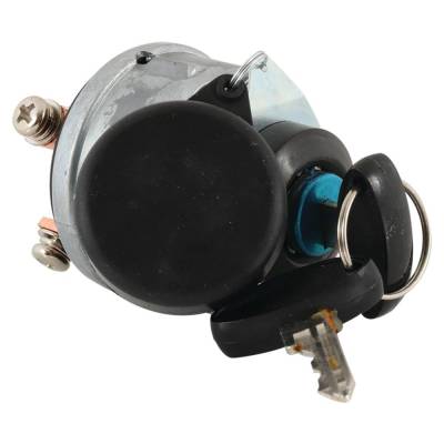 Rareelectrical - 12V Ignition Switch With Keys And Weather Cap Compatible With Ford New Holland 1510 1710 1910 Cl35