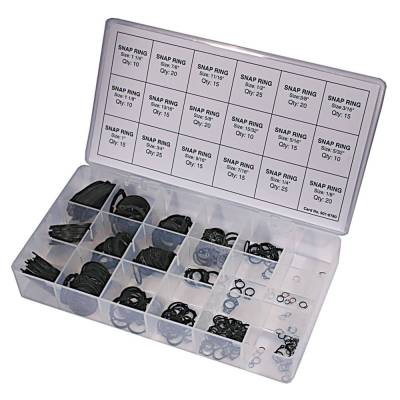 Rareelectrical - Snap Ring Kit 300 Pieces 18 Sizes Retaining Rings 1/8 To 1-1/4 In Compatible With Small Engine Lawn