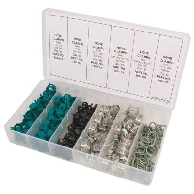 Rareelectrical - Hose Clamp Assortment 160 Pieces 4 Sizes 5/16 To 1/2 Od For Lawn Mower Chainsaw Compatible With