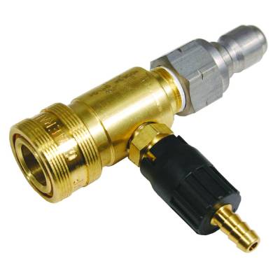 Rareelectrical - Adjustable Chemical Injector Stainless Steel 3/8 Inch Quick Connect 2.1Mm Orifice Compatible With