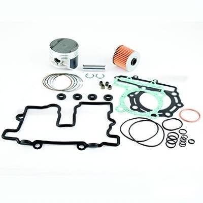 Rareelectrical - Piston Gasket Top End Kit 74.75Mm +0.75Mm Over Compatible With 1987-2004 Kawasaki Mojave 250 Ksf250a