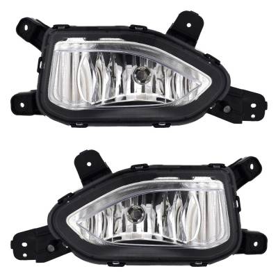 Rareelectrical - New Pair Of Fog Lights Compatible With Hyundai Kona 1.6L 2.0L 2018 2019 2020 2021 By Part Numbers