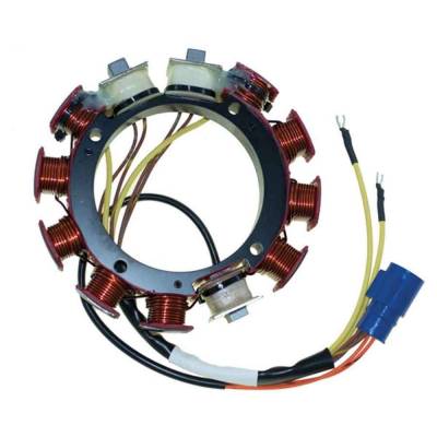 Rareelectrical - Stator Compatible With 1988-1991 Johnson Evinrude V6 Cross Flow 150/155/175Hp 35 Amp Outboard
