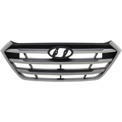 Rareelectrical - New OEM Replacement Painted Silver Grille Assembly Compatible With Hyundai Tucson Sel Plus 4 Cyl