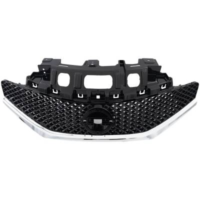 Rareelectrical - Painted Black Grille Assembly Compatible With Nissan Versa Note Sr 4 Cyl 1.6L 2015-2016 By Ni1200321