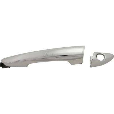 Rareelectrical - Front Driver Side Exterior Door Handle Compatible With 2015-2019 Hyundai Sonata Chrome With Key Hole