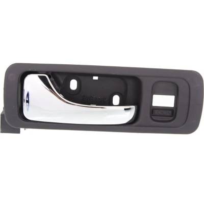 Rareelectrical - Front Driver Side Interior Door Handle Compatible With 1996-2004 Acura Rl Gray Bezel Chrome Lever