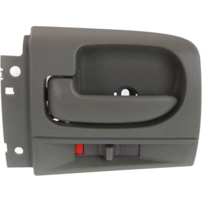 Rareelectrical - Front Driver Side Interior Door Handle Compatible With 2001-2004 Dodge Dakota Gray With Lock Button