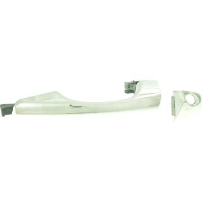 Rareelectrical - Front Driver Side Exterior Door Handle Compatible With 2013-2019 Hyundai Santa Fe Chrome With Key