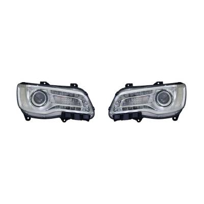 Rareelectrical - New Pair Of Headlights Fits Chrysler 300 2015 2016 2017 68196276Ad Ch2502268