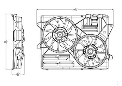 Rareelectrical - New Dual Radiator And Condenser Fan Assembly Compatible With Ford Mustang 15-16 Fr3z8c607a