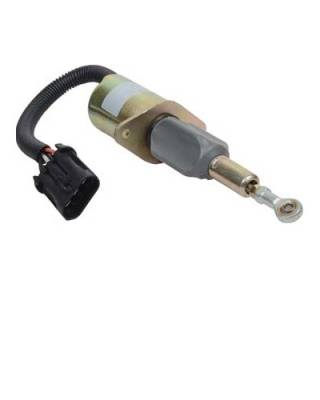 RAREELECTRICAL - 24V Fuel Shutdown Solenoid Compatible With Cummins 6Ct 8.3L C B 5.9L Qsl9.3 Hyundai 335Lc-7