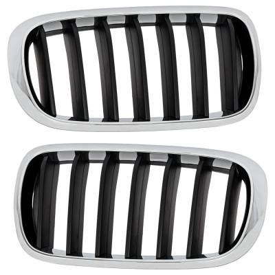 Rareelectrical - New Pair Of Grille Assembly Compatible With Bmw X5 Sdrive35i 6 Cyl 3.0L X5 Xdrive40e 4 Cyl 2.0L