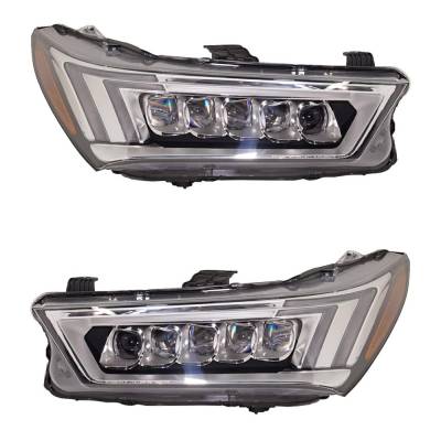 Rareelectrical - New Pair Of Led Headlights Compatible With Acura Mdx Sh Awd Sport Utility 4 Door 3.5L 2017 2018 2019