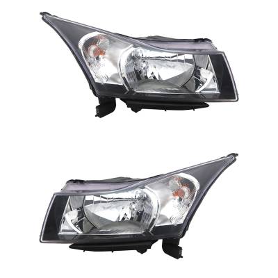 Rareelectrical - New Pair Of Headlights Compatible With Chevrolet Cruze Cruze Limited Diesel Eco L Ls Lt Ltz Sedan