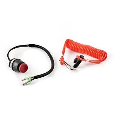 Rareelectrical - New Emergency Cut Off Switch Compatible With Johnson/Evinrude Nissan/Tohatsu 2 Cyl 2 Stroke 8 Hp 2 4