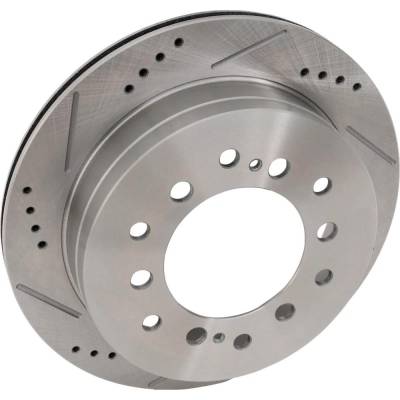 RAREELECTRICAL - New Cross-Drilled And Slotted Brake Disc Compatible With Lexus Toyota 4Runner Sr5 8 Cyl 4.7L Sequoia