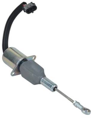 Rareelectrical - Fuel Shut-Off Solenoid 12V 3-Terminal Intermittent Duty Compatible With John Deere 4555 4755 4955