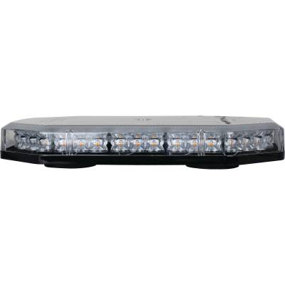 Rareelectrical - Led Amber Flashing Warning Light Bar 14 Inch 360 Degree Compatible With 10-30 Volt Truck Tractor