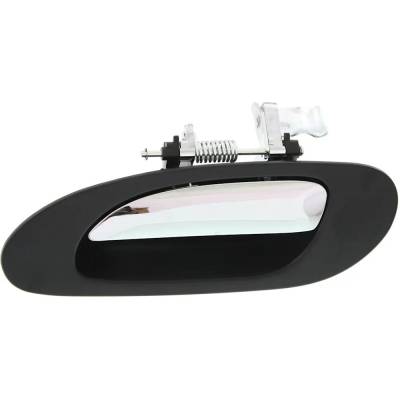 Rareelectrical - Left Rear Exterior Door Handle Compatible With 1999-2003 Acura Tl Chrome Lever With Black Bezel