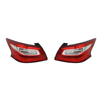 Rareelectrical - New Pair Of Outer Tail Lights Compatible With Nissan Altima 2016-2017 26550-9Hs0a 265559Hs0a