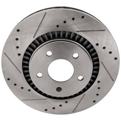 RAREELECTRICAL - New Cross-Drilled Brake Disc Compatible With Ford Mercury Taurus Limited 6 Cyl 3.5L Taurus X Eddie