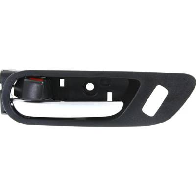 Rareelectrical - Front Driver Side Interior Door Handle Compatible With 2010-2013 Mazda 3 Black Bezel With Silver