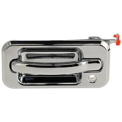 Rareelectrical - Front Driver Side Exterior Door Handle Compatible With 2003-2009 Hummer H2 Chrome With Key Hole