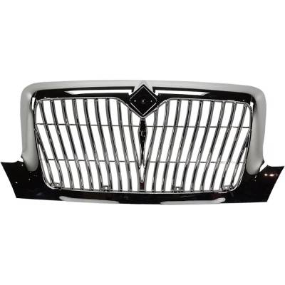 Rareelectrical - New Vertical Bar Grille Assembly Compatible With International 4400 Base 4 Cyl 8.5L 4100 Base 8 Cyl