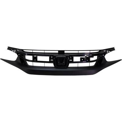 Rareelectrical - New Textured Black Grille Assembly Compatible With Honda Civic Ex 4 Cyl 1.5L Civic Ex-L 4 Cyl 1.5L