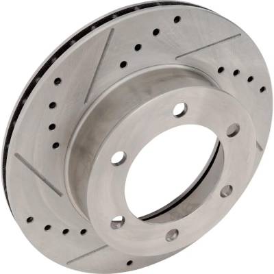 RAREELECTRICAL - New Cross-Drilled And Slotted Brake Disc Compatible With Toyota 4Runner Sr5 6 Cyl 3.0L 4Runner Sr5 4