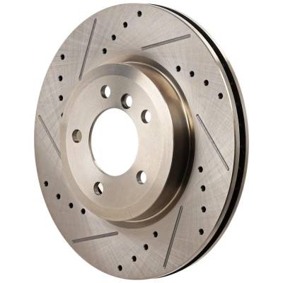RAREELECTRICAL - New Cross-Drilled Brake Disc Compatible With Bmw 330Ci M 6 Cyl 3.0L Z4 Roadster 3.0Si 6 Cyl 3.0L Z4
