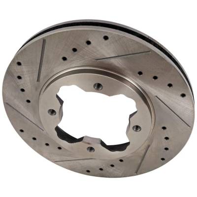 RAREELECTRICAL - New Cross-Drilled And Slotted Brake Disc Compatible With Acura Honda Accord Lx 4 Cyl 2.2L Accord Lx