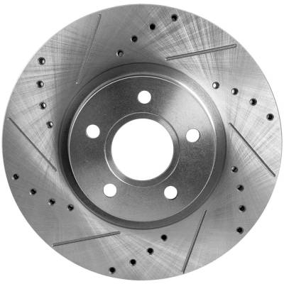 RAREELECTRICAL - New Cross-Drilled And Slotted Brake Disc Compatible With Ford Volvo C-Max Energi Titanium 4 Cyl 2.0L