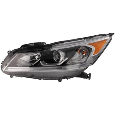 Rareelectrical - Headlight Compatible With 2016-2017 Honda Accord 2.4L 3.5L I4 K24w J35y Lfa Left Driver Side Halogen