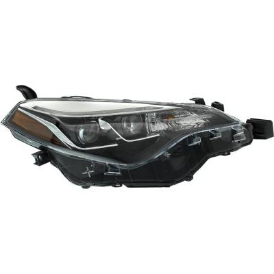 Rareelectrical - Headlight Compatible With 2017-2019 Toyota Corolla 1.8L I4 Right Passenger Side Halogen Rt10010019q